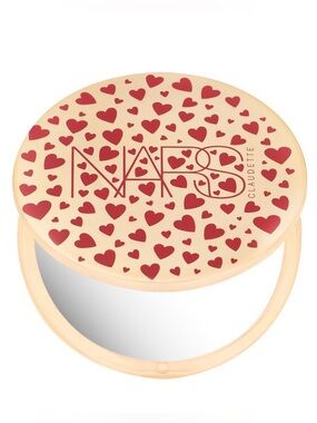 NARS Gold with Red Heart Design Double Mirror Compact